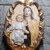 Virgin mary holding son baby Jesus Statue Photo frame