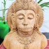 Showpiece hanuman statue for home decor in wood