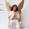 Christmas gift Guardian angel statue for home altar christian decor