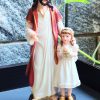 Christian decor showpiece statue of Jesus with Holy communion girl statue gift