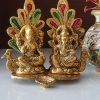 Laxmi ganesh statue for puja room in metal