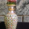 Flower vase in marble flower pot for table decor